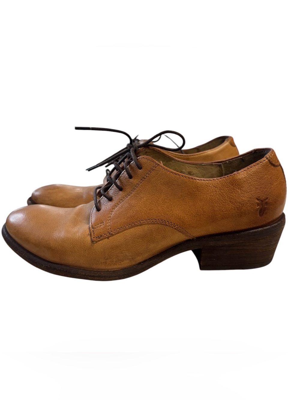 Frye Women’s Carson Lace Up Antique Tan Oxfords Size 6.5B - Picture 2 of 8